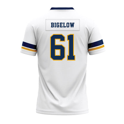 West Virginia - NCAA Football : Trevor Bigelow - White Premium Football Jersey-1
