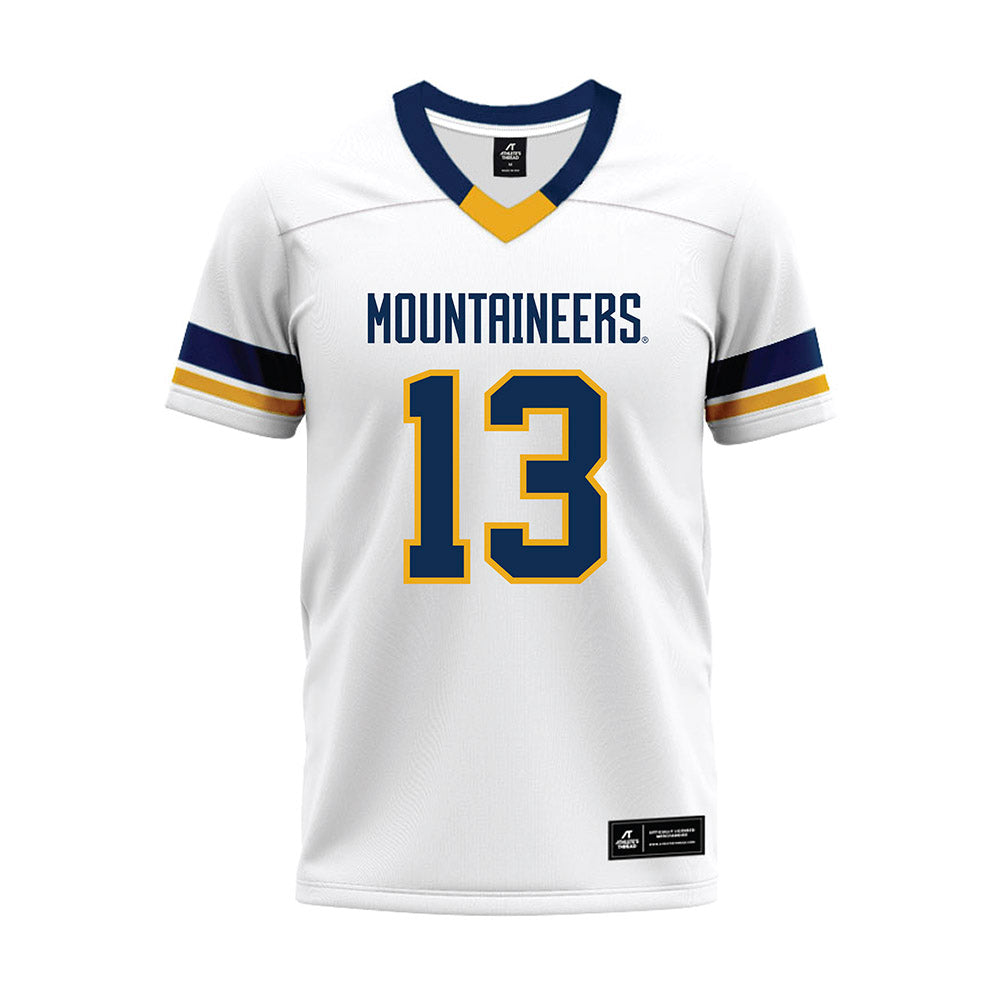 West Virginia - NCAA Football : Kedrick Triplett - White Premium Football Jersey-0