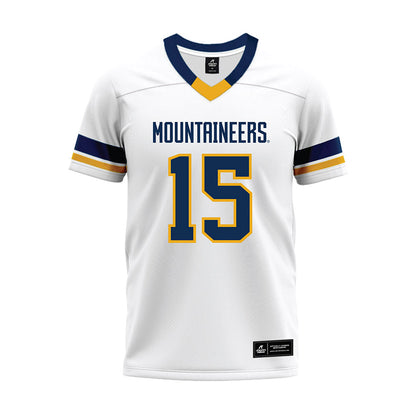 West Virginia - NCAA Football : Scotty Fox Jr. - White Premium Football Jersey-0