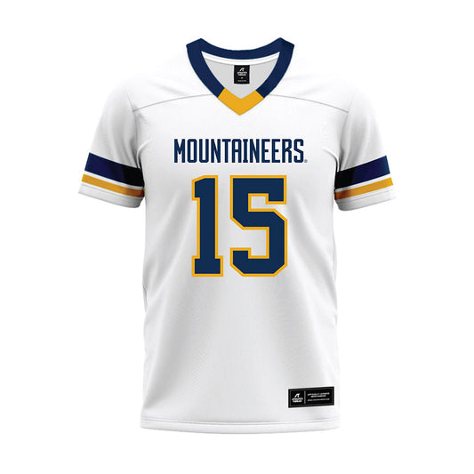 West Virginia - NCAA Football : Scotty Fox Jr. - White Premium Football Jersey-0