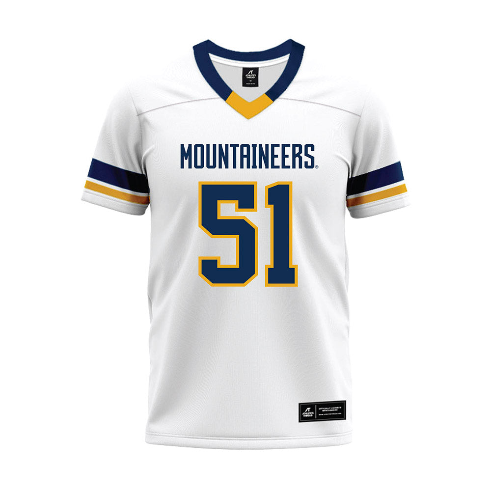 West Virginia - NCAA Football : Taylor Brown - White Premium Football Jersey-0