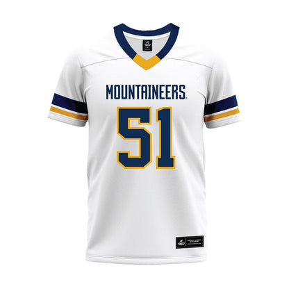 West Virginia - NCAA Football : Taylor Brown - White Premium Football Jersey-0