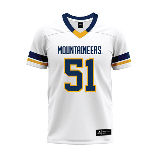 West Virginia - NCAA Football : Taylor Brown - White Premium Football Jersey-0