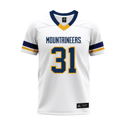 West Virginia - NCAA Football : Shane Cornali - White Premium Football Jersey-0
