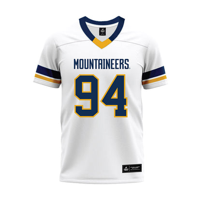 West Virginia - NCAA Football : Cam Mallory - White Premium Football Jersey-0
