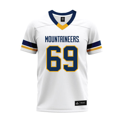 West Virginia - NCAA Football : Devin Vass - White Premium Football Jersey-0
