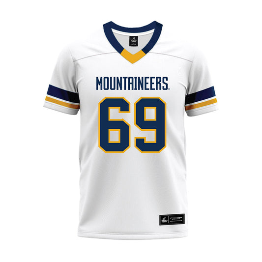 West Virginia - NCAA Football : Devin Vass - White Premium Football Jersey-0