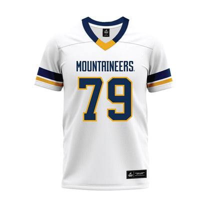 West Virginia - NCAA Football : Carsten Casady - White Premium Football Jersey-0