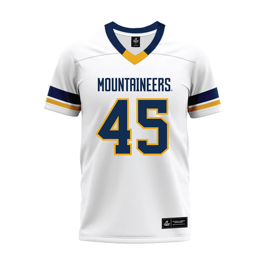 West Virginia - NCAA Football : Malachi Hood - White Premium Football Jersey-0