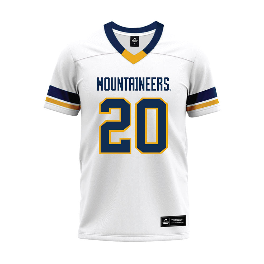West Virginia - NCAA Football : Martavious Boswell - White Premium Football Jersey-0