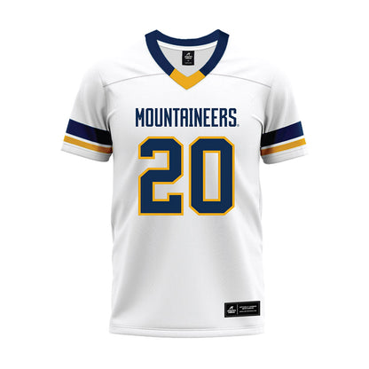 West Virginia - NCAA Football : Martavious Boswell - White Premium Football Jersey-0