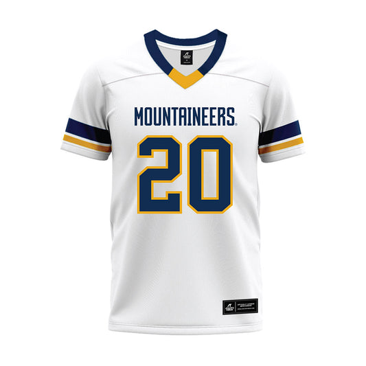 West Virginia - NCAA Football : Martavious Boswell - White Premium Football Jersey-0