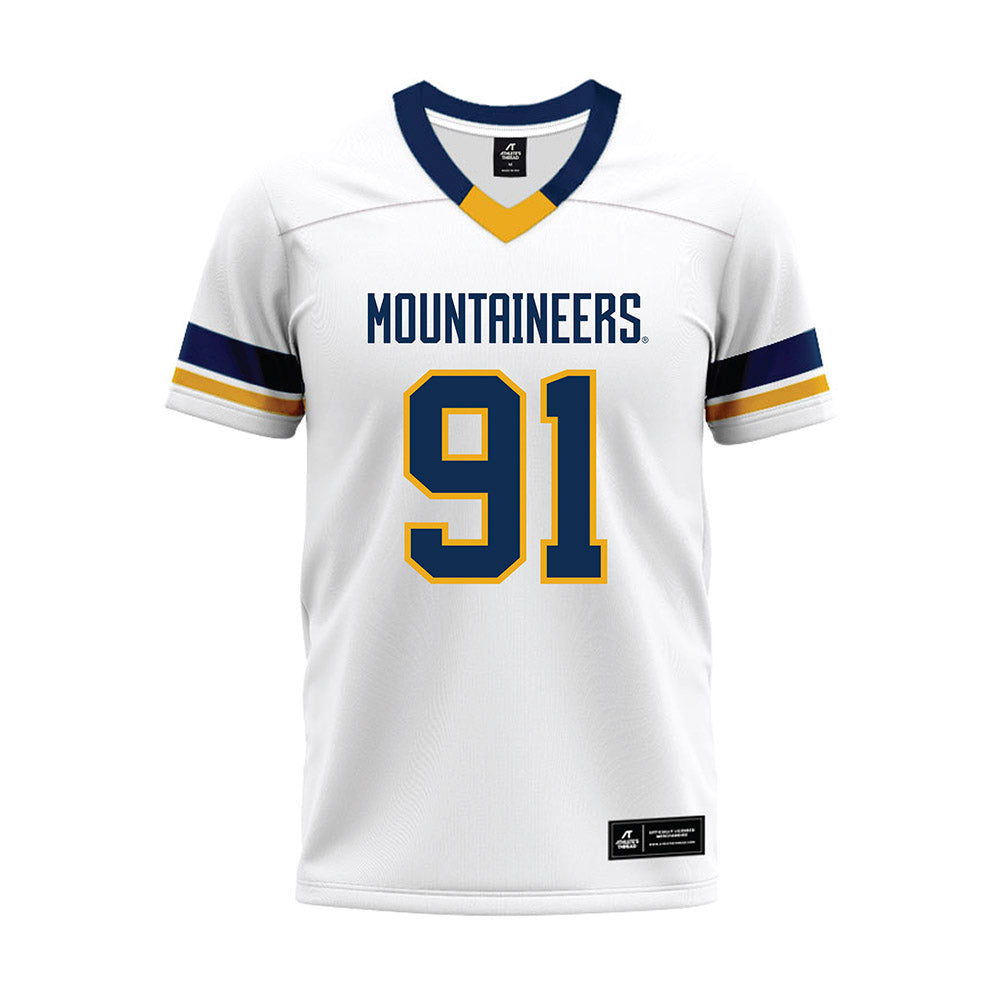 West Virginia - NCAA Football : Darius Wiley - White Premium Football Jersey-0