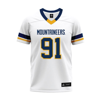 West Virginia - NCAA Football : Darius Wiley - White Premium Football Jersey-0