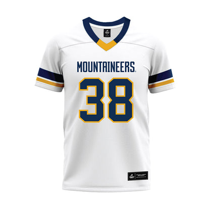 West Virginia - NCAA Football : Macguire Moss - White Premium Football Jersey-0