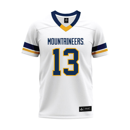 West Virginia - NCAA Football : Kedrick Triplett - White Premium Football Jersey-0