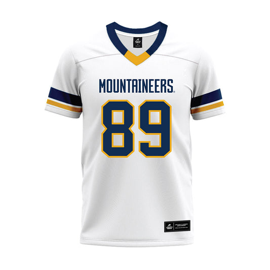 West Virginia - NCAA Football : Charlie Hanafin - White Premium Football Jersey-0