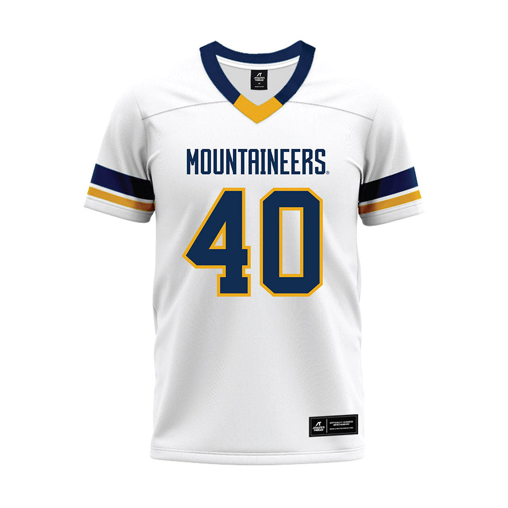 West Virginia - NCAA Football : Jason Hall - White Premium Football Jersey-0