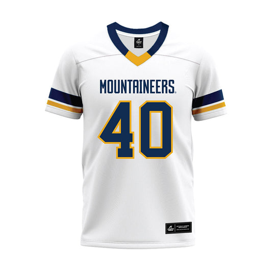 West Virginia - NCAA Football : Jason Hall - White Premium Football Jersey-0