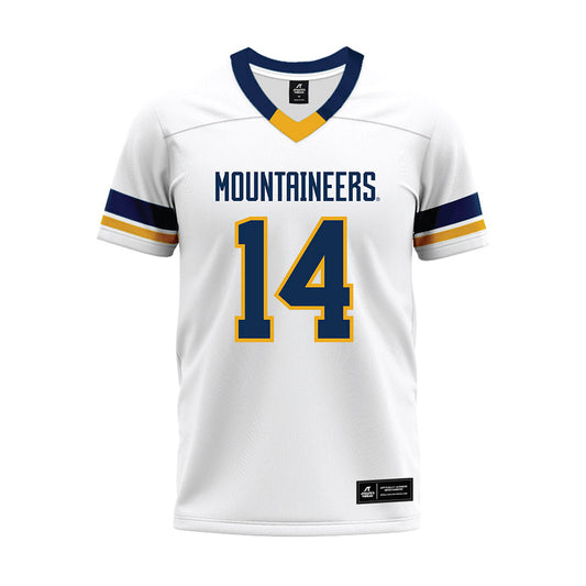 West Virginia - NCAA Football : Keon Hutchins - White Premium Football Jersey-0