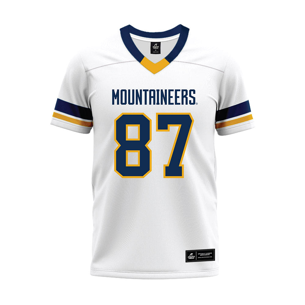 West Virginia - NCAA Football : Greg Wilfred - White Premium Football Jersey-0