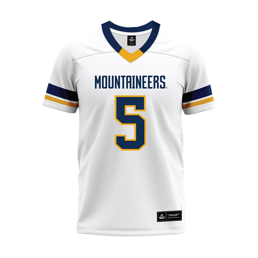West Virginia - NCAA Football : Jaden Bray - White Premium Football Jersey-0