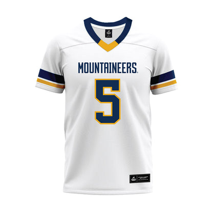 West Virginia - NCAA Football : Jaden Bray - White Premium Football Jersey-0