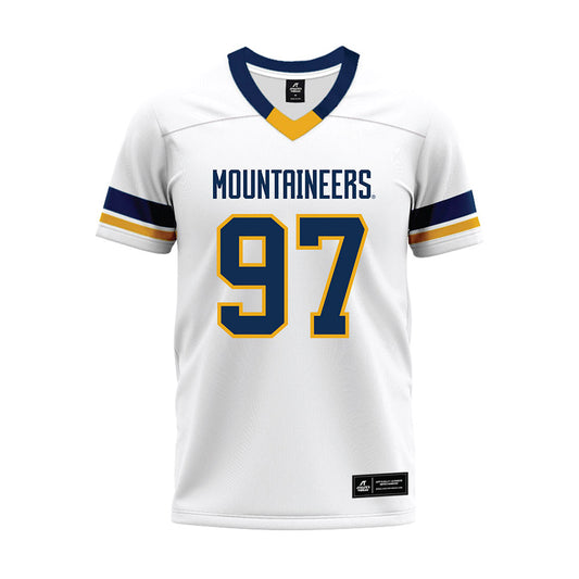 West Virginia - NCAA Football : Will LeBlanc - White Premium Football Jersey-0