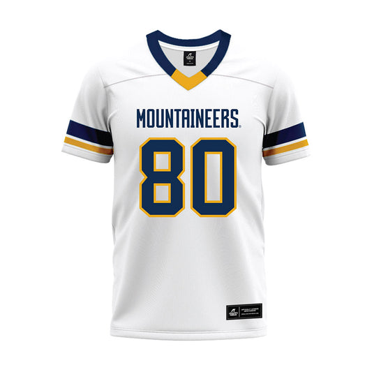 West Virginia - NCAA Football : John Neider - White Premium Football Jersey-0