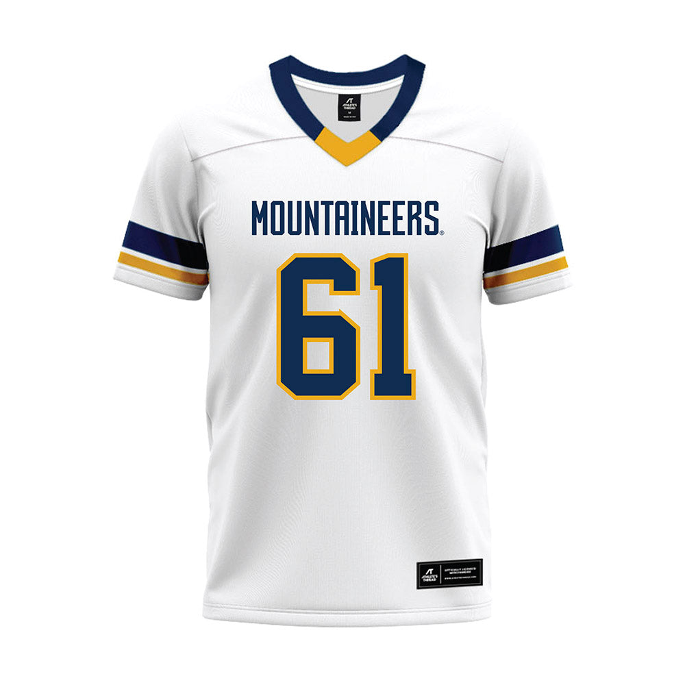 West Virginia - NCAA Football : Trevor Bigelow - White Premium Football Jersey-0