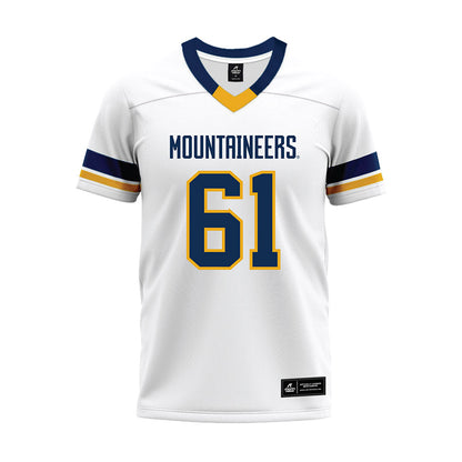 West Virginia - NCAA Football : Trevor Bigelow - White Premium Football Jersey-0