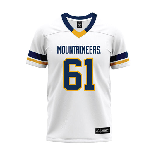 West Virginia - NCAA Football : Trevor Bigelow - White Premium Football Jersey-0