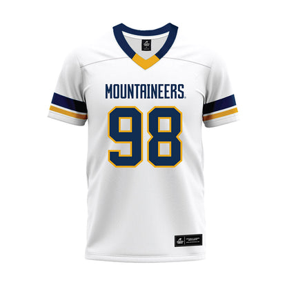 West Virginia - NCAA Football : Brandon Caesar - White Premium Football Jersey-0