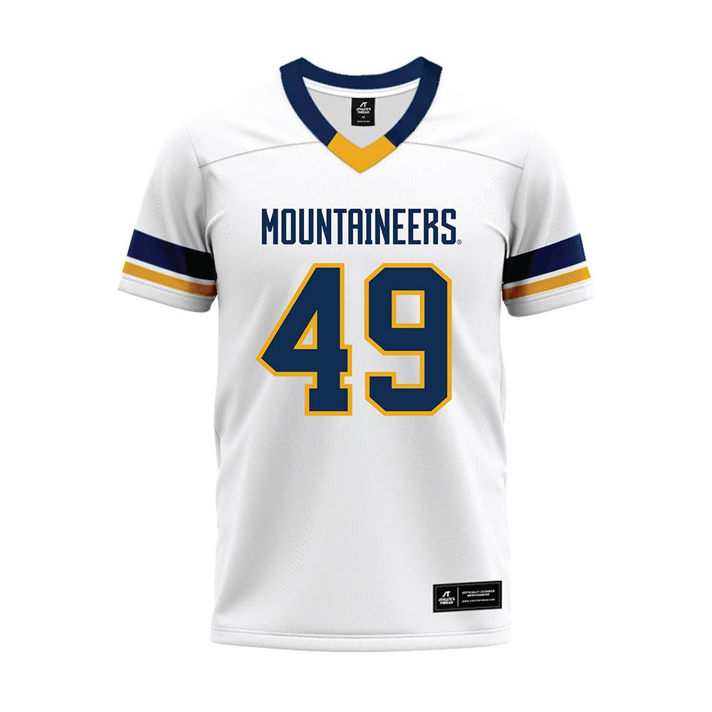 West Virginia - NCAA Football : Carter Zuliani - White Premium Football Jersey-0