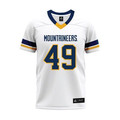 West Virginia - NCAA Football : Carter Zuliani - White Premium Football Jersey-0