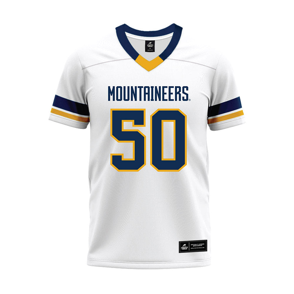 West Virginia - NCAA Football : Harper Holloman - White Premium Football Jersey-0