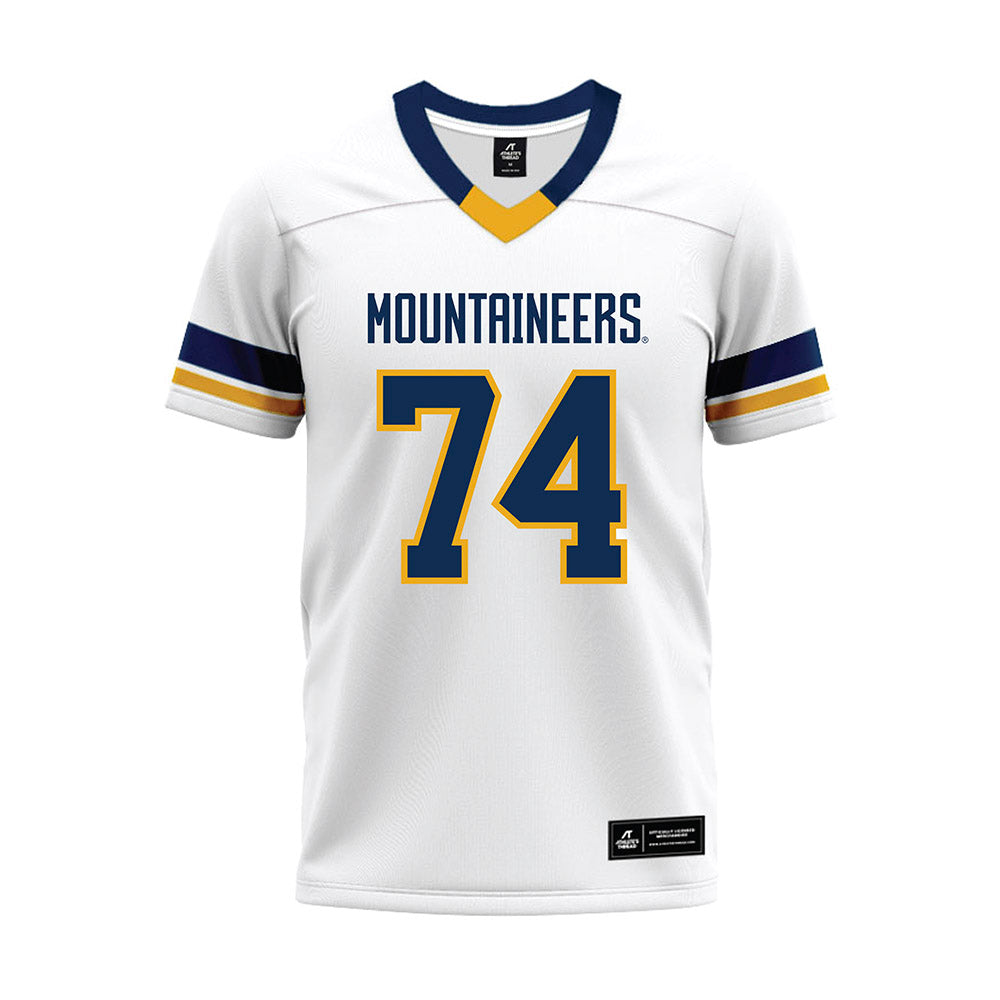 West Virginia - NCAA Football : Kevin Brown - White Premium Football Jersey-0