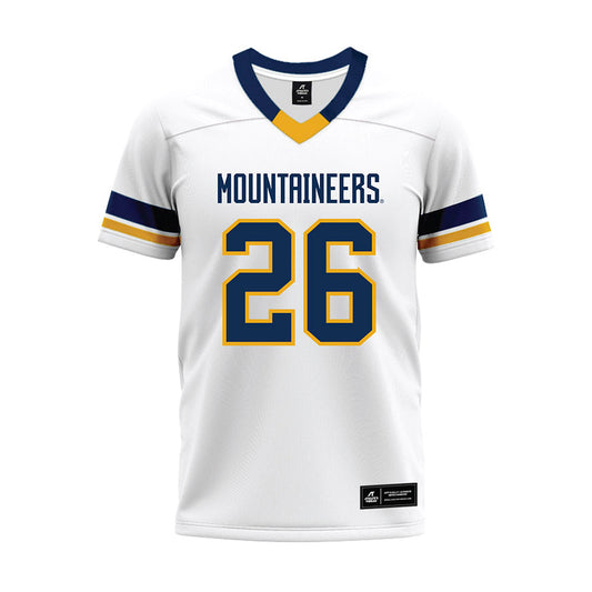 West Virginia - NCAA Football : Andre Devine - White Premium Football Jersey-0