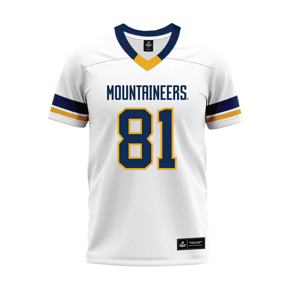 West Virginia - NCAA Football : Kade Bush - White Premium Football Jersey-0