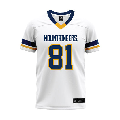 West Virginia - NCAA Football : Kade Bush - White Premium Football Jersey-0