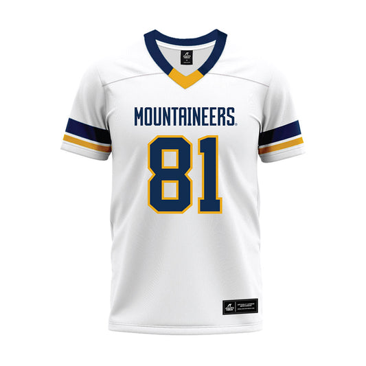 West Virginia - NCAA Football : Kade Bush - White Premium Football Jersey-0