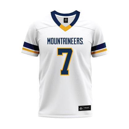 West Virginia - NCAA Football : Chams Diagne - White Premium Football Jersey-0