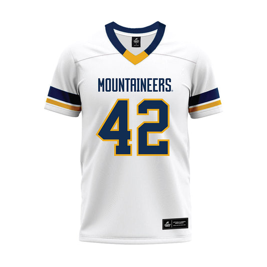 West Virginia - NCAA Football : Alex Adebayo - White Premium Football Jersey-0