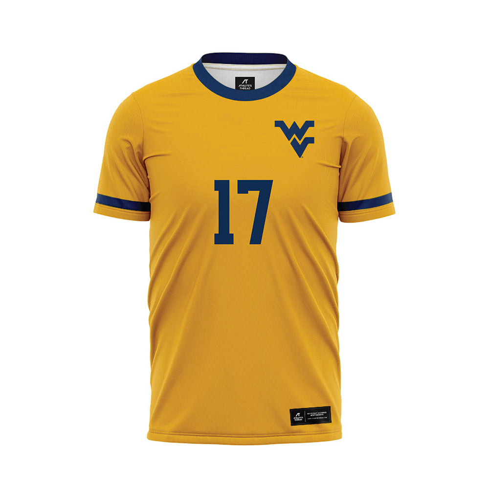 West Virginia - NCAA Men's Soccer : Jacob Redenfors - Away Soccer Jersey-0