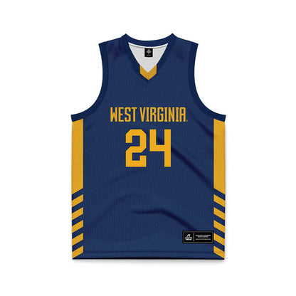 West Virginia - NCAA Women's Basketball : Divine Tumba - Home Basketball Jersey-0