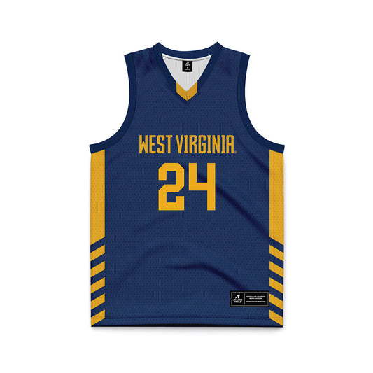 West Virginia - NCAA Women's Basketball : Divine Tumba - Home Basketball Jersey-0