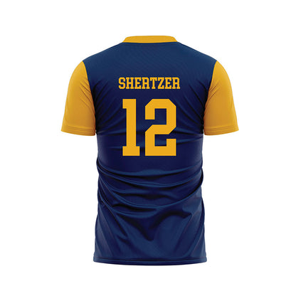 West Virginia - NCAA Women's Soccer : olivia shertzer - Blue Soccer Jersey-1