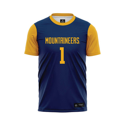 West Virginia - NCAA Women's Soccer : Bailey Herfurth - Blue Soccer Jersey-0