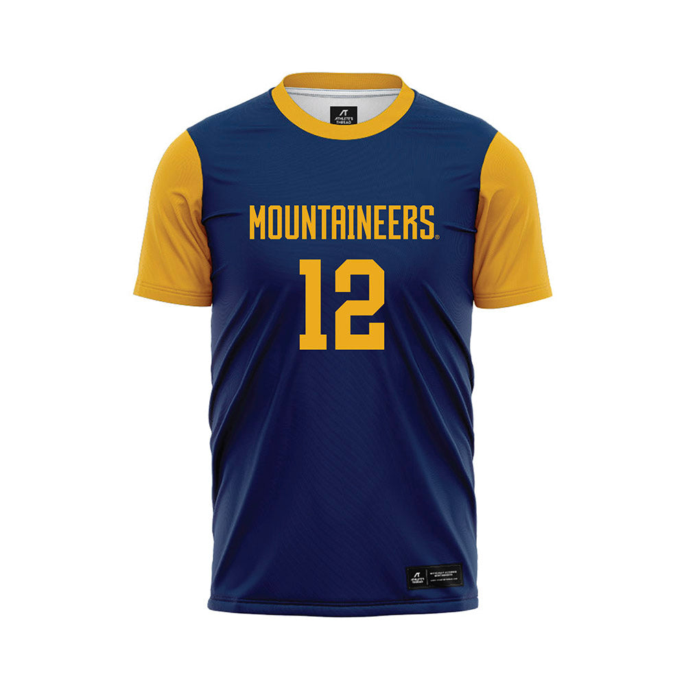 West Virginia - NCAA Women's Soccer : olivia shertzer - Blue Soccer Jersey-0