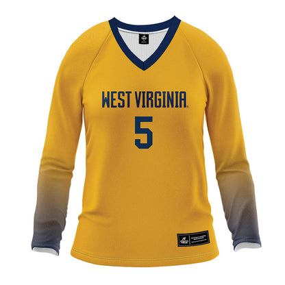 West Virginia - NCAA Women's Volleyball : Alexis Finnvold - Away Volleyball Jersey-0